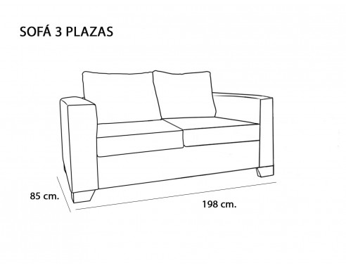 CONJUNTO SOFÁS 3 + 2 PLAZAS MOD....