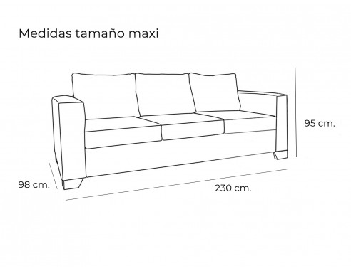 SOFÁ 3 PLAZAS MODELO CERDEÑA SOFASS®
