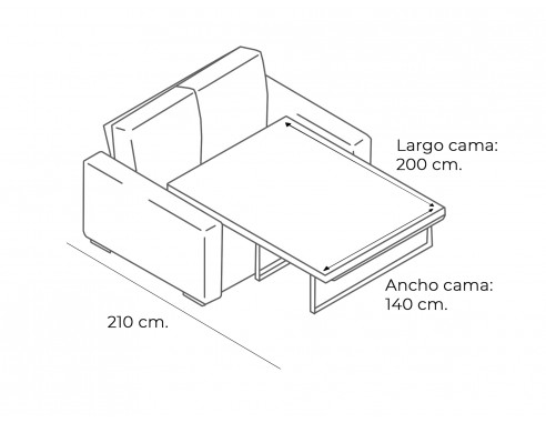 SOFA CAMA SISTEMA ITALIANO MOD....