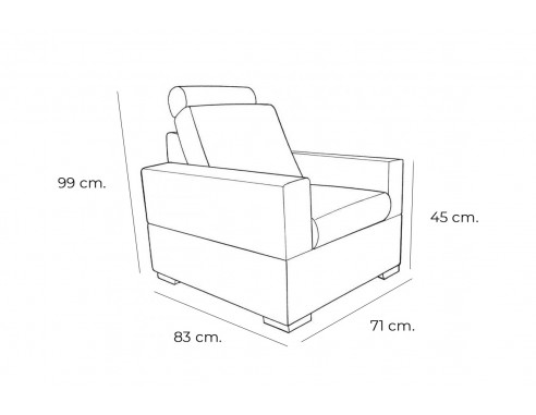 SILLÓN FIJO MOD. PALERMO SOFASS® SILLÓN FIJO MOD. PALERMO SOFASS®