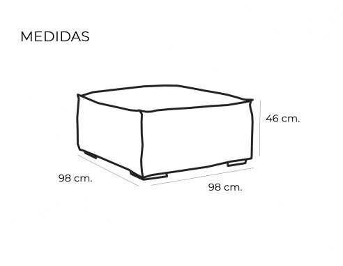 PUFF CUADRADO MODELO HAWAI SOFASS®
