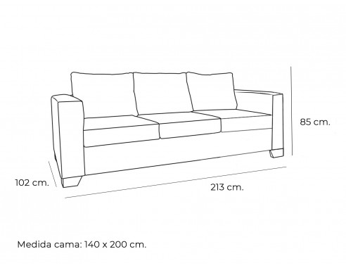 SOFÁ CAMA SIST. ITALIANO MOD. MÓNACO