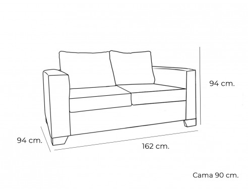 SOFÁ CAMA BRAZO ACOLCHADO MOD. LYON... SOFÁ CAMA BRAZO ACOLCHADO MOD. LYON...