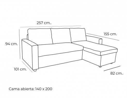 CHAISELONGUE CAMA SISTEMA ITALIANO...