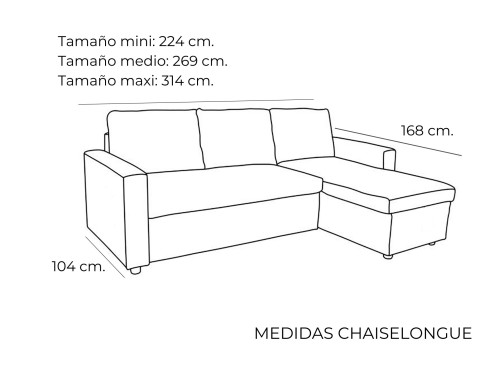SOFÁ O CHAISELONGUE MODERNO EN TELA O...