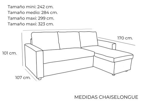 SOFÁ O CHAISELONGUE DE DISEÑO EN TELA...