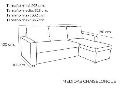 SOFÁ O CHAISELONGUE CON OPCIÓN STAND...