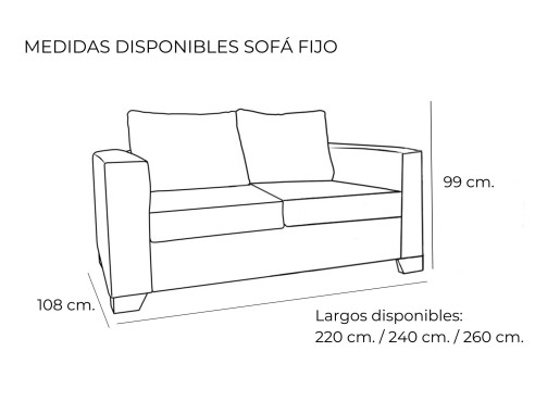 SOFÁ 3 PLAZAS FIJO ALTA GAMA MODELO...