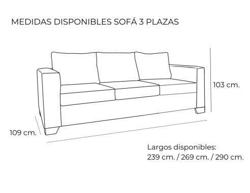 CHAISELONGUE FIJO 268 CM. MODELO...