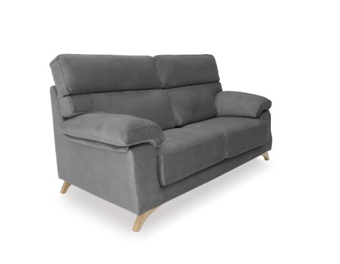 SOFÁ 2 ASIENTOS CON PATAS DE MADERA...