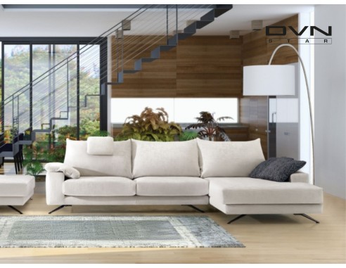 SOFÁ CHAISELONGUE PATAS METÁLICAS...