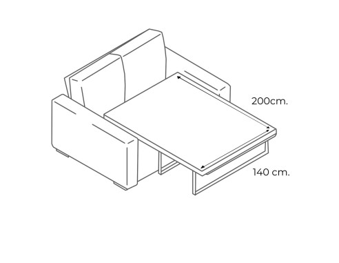 Sofá cama estilo italiano mod. Aitá...