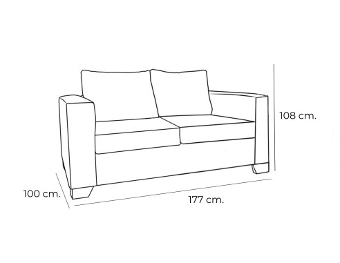 Sofá cama estilo italiano mod. Aitá...