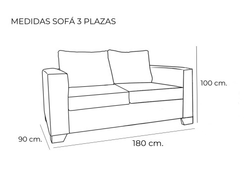 SOFÁS 3 PLAZAS MODELO TORINO SOFASS®...