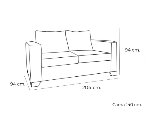 SOFÁ CAMA BRAZO ACOLCHADO MOD. LYON... SOFÁ CAMA BRAZO ACOLCHADO MOD. LYON...