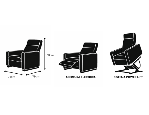 SILLÓN RELAX POWER LIFT MOD. ARGOS...