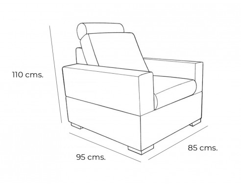 SILLÓN RELAX MOD. ISLA CANELA SOFASS®
