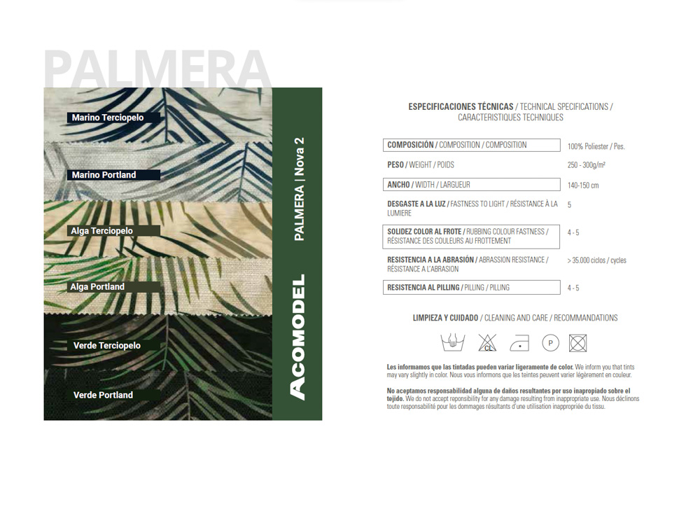 TELA TEJIDO palmera acomodel