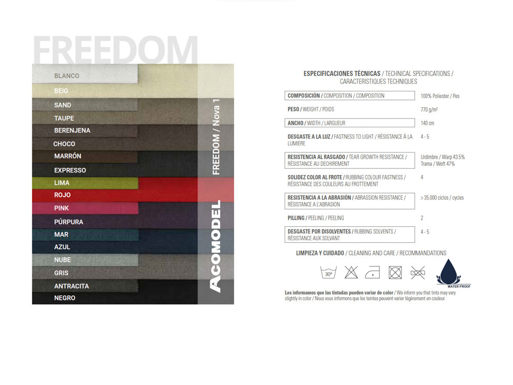 TELA TEJIDO freedom acomodel
