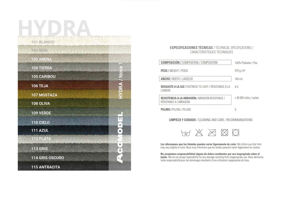 TELA TEJIDO hydra acomodel