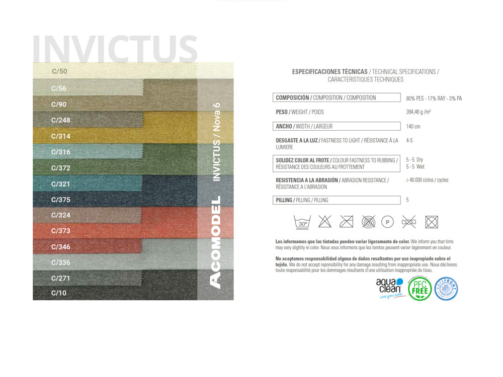 TELA TEJIDO invictus acomodel