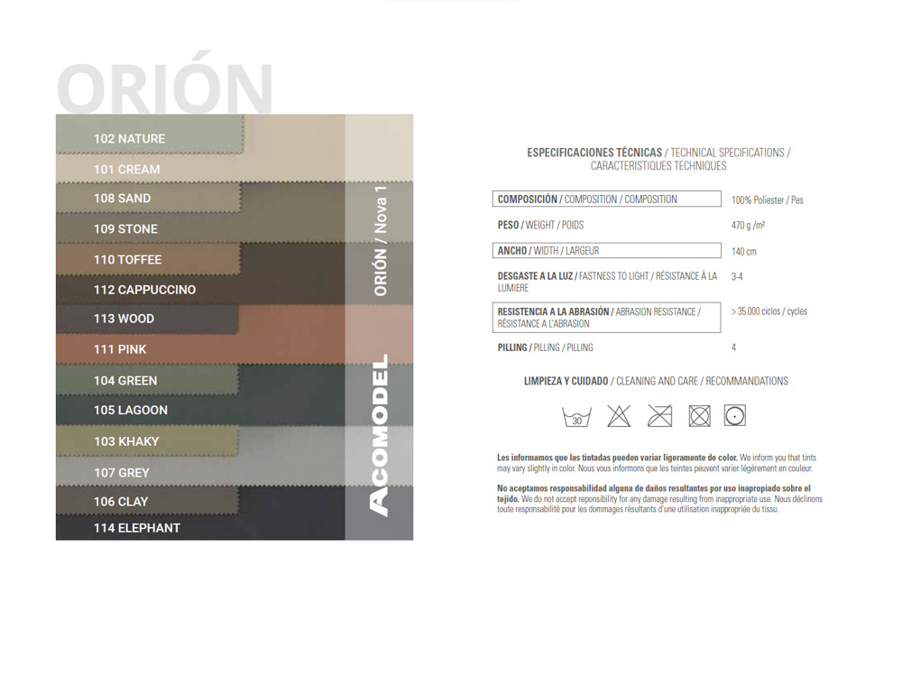 TELA TEJIDO orion acomodel
