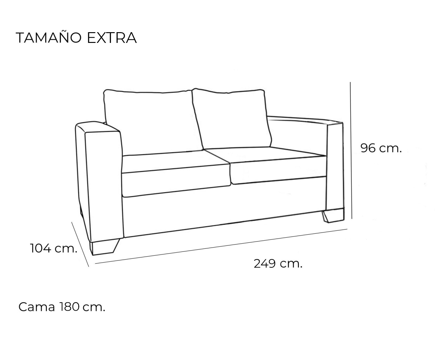 Sofá cama estilo italiano de oferta