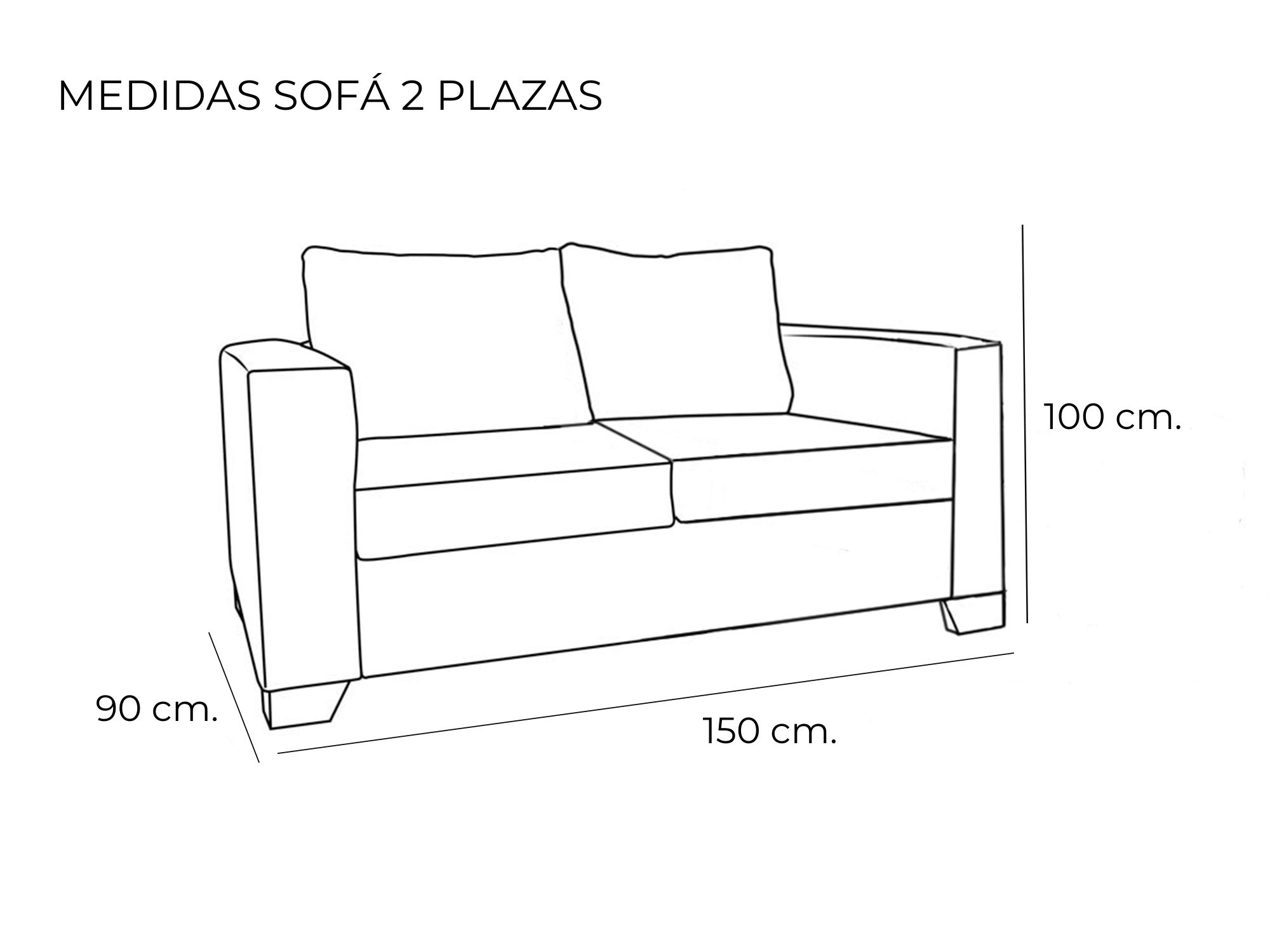 SOFA 2 PLAZAS MODELO torino BARATO