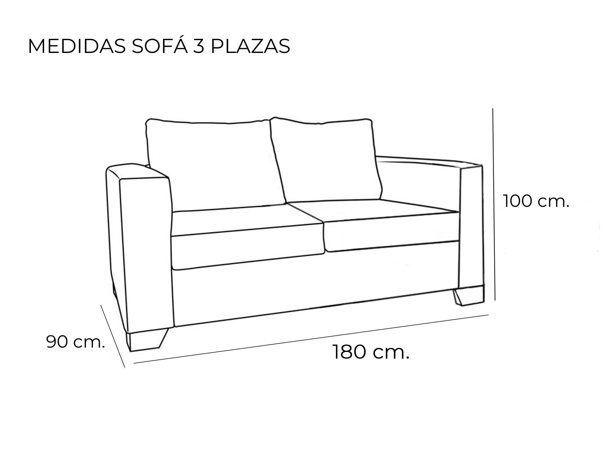 SOFA 3 PLAZAS MODELO torino BARATO